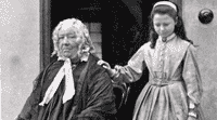Detail from a 19th century image showing an elderly lady, Grandmama, and a young girl, Daisy Webster. National Records of Scotland reference GD1/1208/1/6.